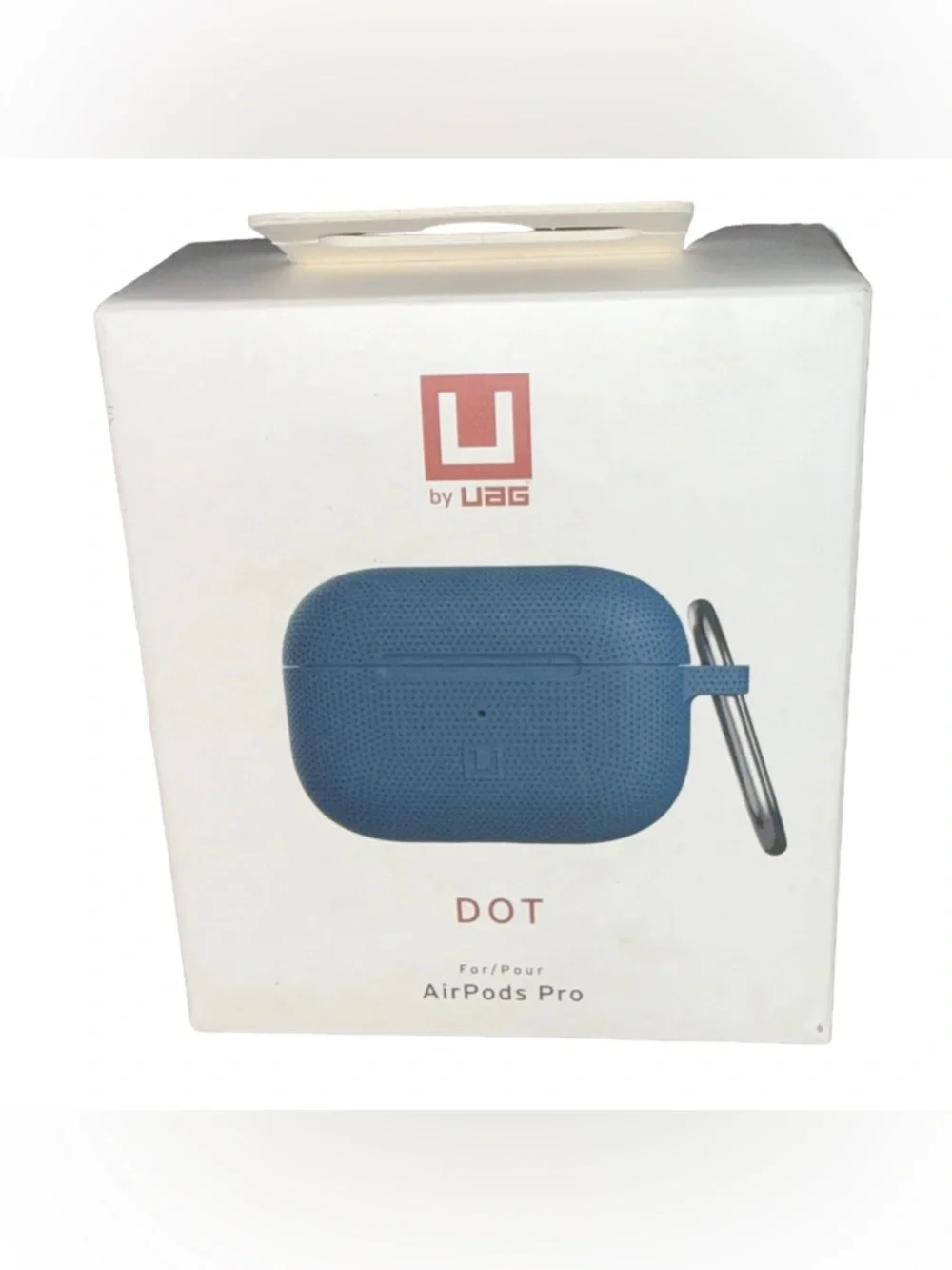 (U) by UAG DOT Silicone Drop Case for AirPods Pro Blue with Clip New in Box